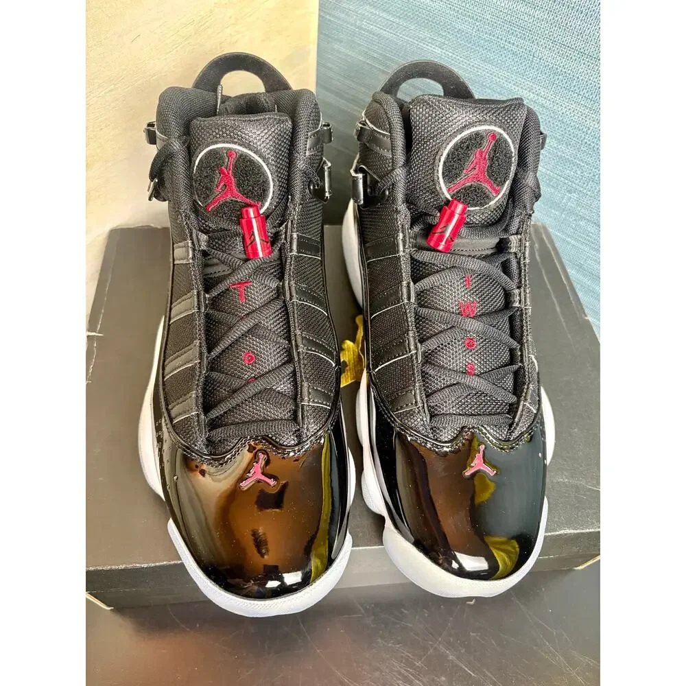 New w/ Box - SZ 8m - Jordan 6 Rings Sneakers - Blk/Gym Red